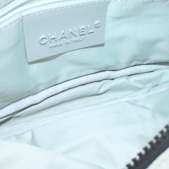 CHANEL Sports Line Choco Bar Double Chain Flap Shoulder Bag Gray CC Auth ai078A - Picture 10 of 10